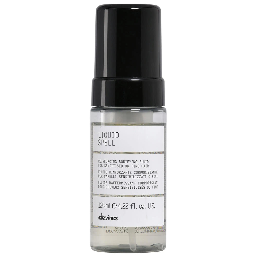 Liquid Spell Reinforcing Bodifying Fluid - Vegan Volumizing Hair Mousse for Fine Hair with Heat Protection Liquid Spell Volumizing Mousse - Vegan Hair Strengthener volumizing hair mousse, leave-in hair product, vegan hair care, heat protection hair product, hair strengthening treatment, fine hair, flat hair, hair damage, split ends, breakage, cruelty-free, hair styling, hair volumizer, vegan cosmetics
