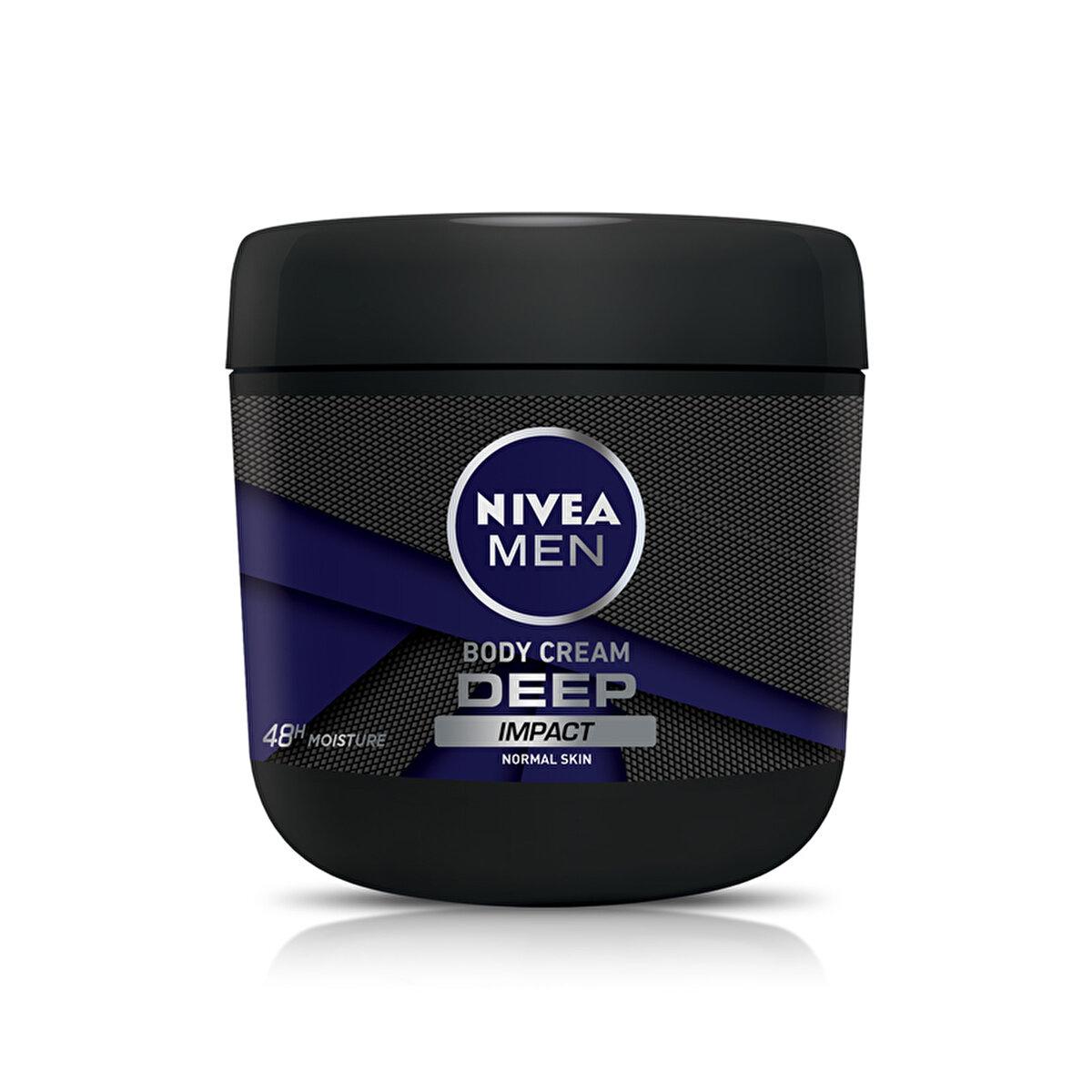 nivea-men-deep-impact-moisturizing-cream-400ml, nivea-men-deep-impact-creme-packaging, nivea-men-deep-impact-applying-cream Nivea Deep Impact - Moisturizing Cream for Men | 400 ml Nivea Men Deep Impact Moisturizing Cream 400 ml nivea, men-moisturizing-cream, skincare, body-care, hydration, deep-impact, fresh-scent, personal-care, ai-generated