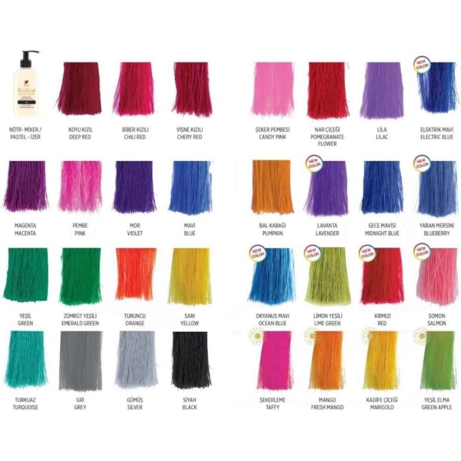 Radical Color Electric Blue Water-Based Hair Dye 250ml