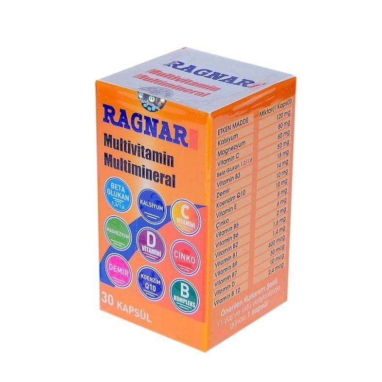 Tenda Ilac Ragnar Multivitamin & Beta Glucan Support 30 Capsules
