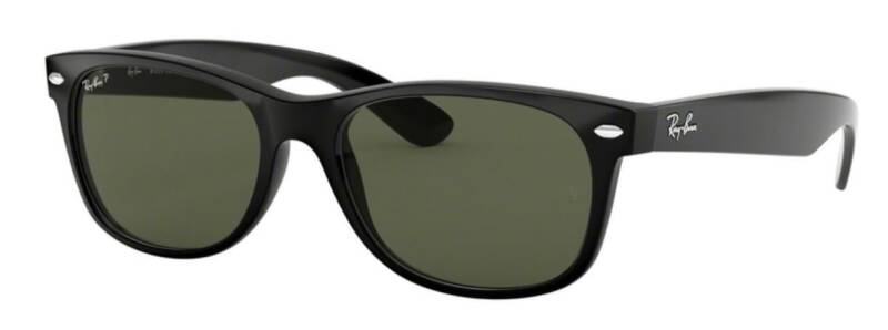 Ray-Ban New Wayfarer Polarized Sunglasses in Black 55mm