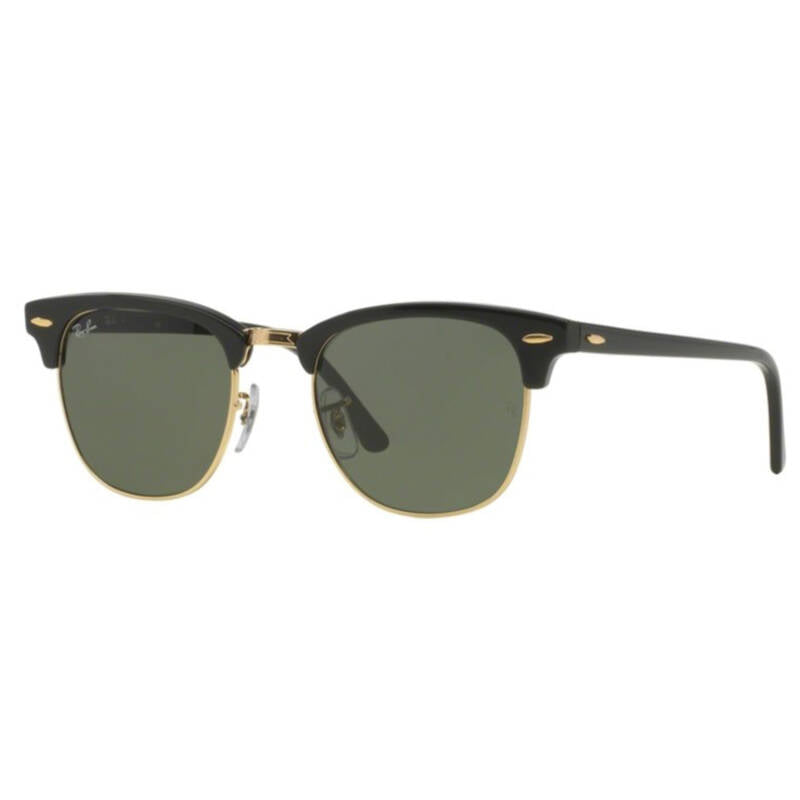 Ray-Ban Clubmaster Classic Sunglasses Black & Green 49mm