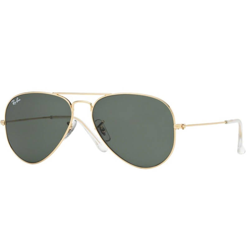 Ray-Ban 0RB3025 Aviator Classic Gold Grey-Green Sunglasses 55mm