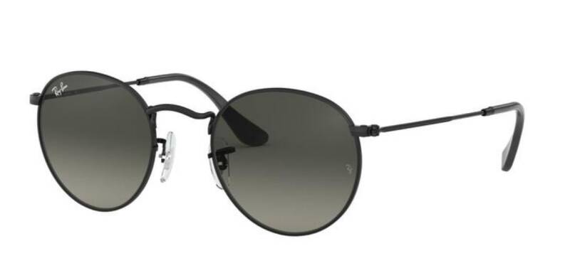 Ray-Ban Round Metal Sunglasses with Grey Gradient Lenses 50mm