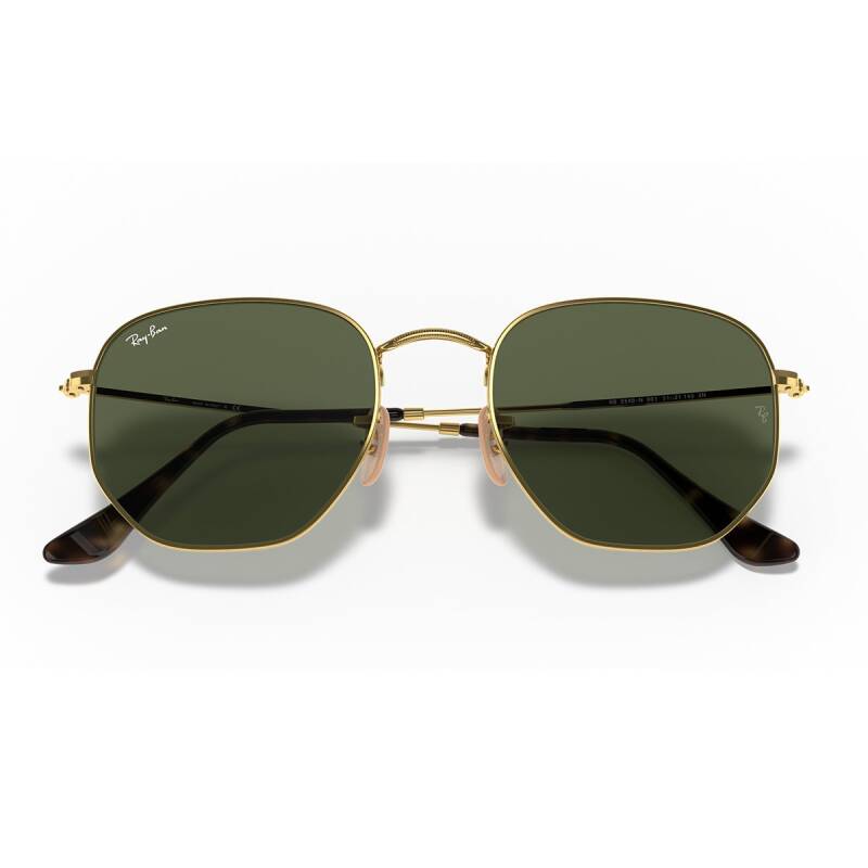 Ray-Ban 0RB3548N Hexagonal Gold Sunglasses 51mm