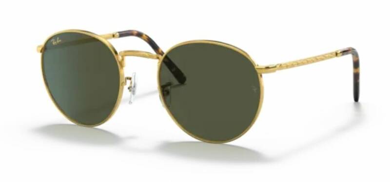 Ray-Ban 0RB363791963150 Unisex Round Metal Sunglasses Gold