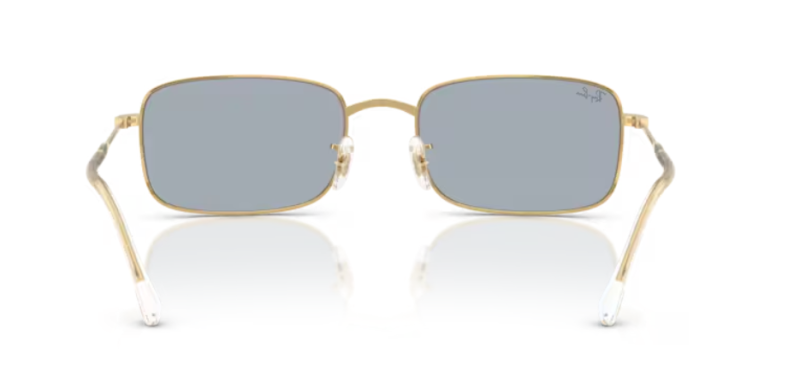 Ray-Ban 0RB3746 Rectangular Men's Sunglasses Gold/Blue 59mm
