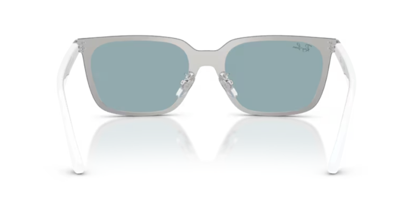 Ray-Ban 0RB3784D Square Metal Men's Sunglasses Silver 45mm