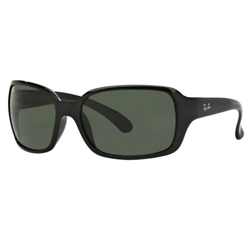Ray-Ban 0RB4068 Square Sunglasses with Crystal Green Lenses 55mm