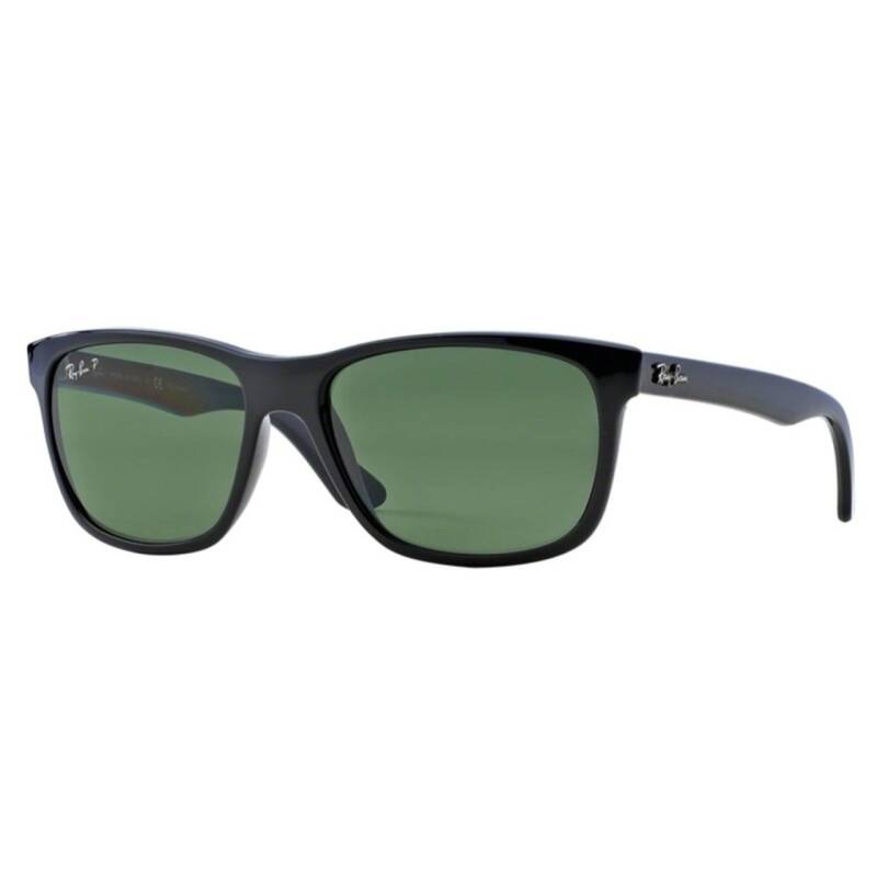 Ray-Ban 0RB4181 Polarized Square Sunglasses in Black 57mm