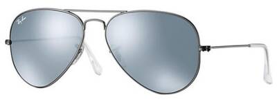 Ray-Ban Aviator 3025 Gunmetal Sunglasses with Silver Mirror 58mm