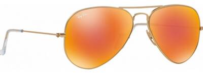 Ray-Ban 3025 Aviator Gold Orange Mirror Sunglasses 58mm