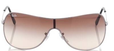 Ray-Ban 3211 004/13 Shield Sunglasses with Brown Gradient Lenses