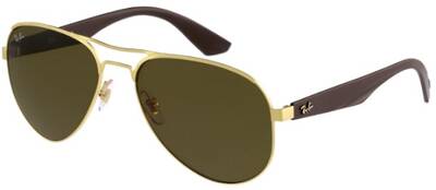 Ray-Ban 3523 112/73 Aviator Sunglasses Yellow Metal 59mm