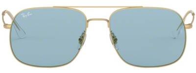 Ray-Ban 3595 9013/80 Gold Metal Blue Lens Sunglasses 59mm