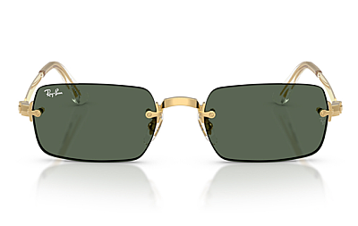 Ray-Ban RB3928 Gold Metal Sunglasses with Green Lenses, 54-20 Frame