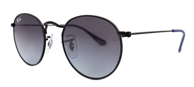 Ray-Ban 9547S 201/8G Round Metal Sunglasses in Black 44mm