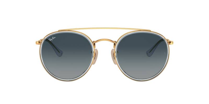 Ray-Ban 0RB3647N Round Double Bridge Sunglasses 51mm