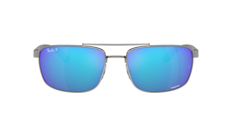 Ray-Ban 0RB3737CH Blue Polarized Metal Sunglasses 60mm