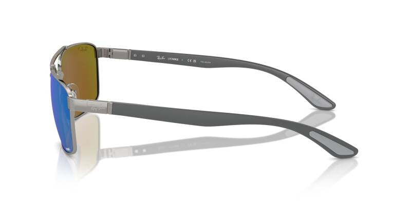 Ray-Ban 0RB3737CH Blue Polarized Metal Sunglasses 60mm