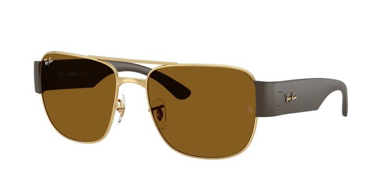 Ray-Ban 0RB3756 001/3359 Men's Metal Sunglasses with Brown Lenses