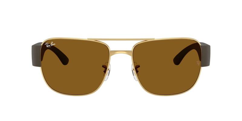 Ray-Ban 0RB3756 001/3359 Men's Metal Sunglasses with Brown Lenses