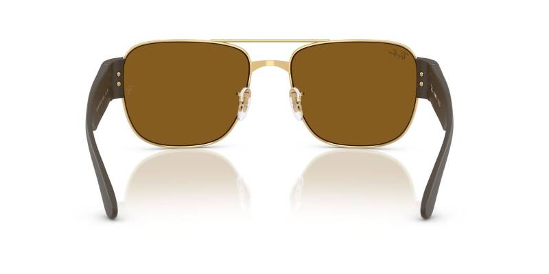 Ray-Ban 0RB3756 001/3359 Men's Metal Sunglasses with Brown Lenses