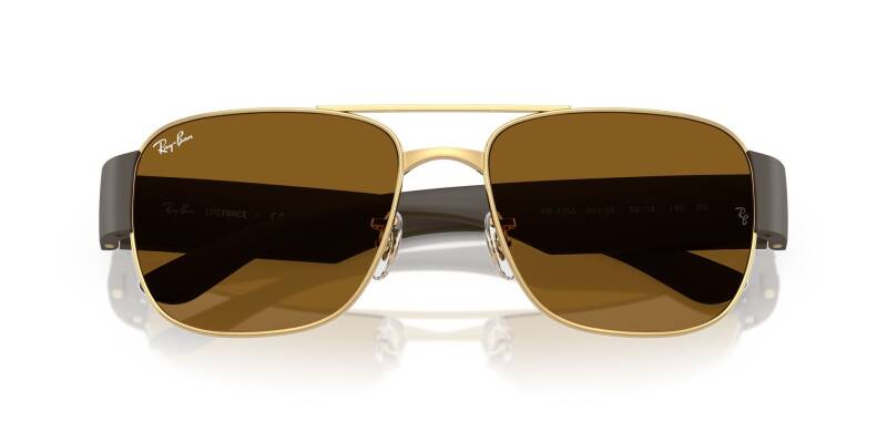 Ray-Ban 0RB3756 001/3359 Men's Metal Sunglasses with Brown Lenses