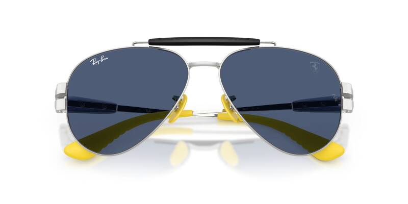 Ray-Ban 0RB3762M Metal Frame Men Sunglasses Blue Lens 58mm