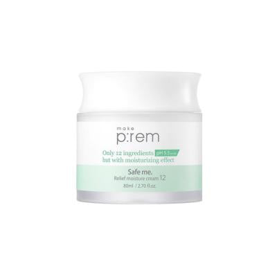 Make Prem Safe Me Relief Moisture Cream - Natural Hydrating Cream for Sensitive Skin, 2.71 fl oz Make Prem Moisturizing Cream for Sensitive Skin Moisturizing Cream, Natural Skincare, Sensitive Skin Care, Hydrating Cream, Squalene Moisturizer, Natural Moisturizer, Sensitive Skin Moisturizer, Hydrating Skincare, Skincare for Sensitive Skin, Make Prem, Natural Ingredients, EWG Green, Artificial Fragrance-Free