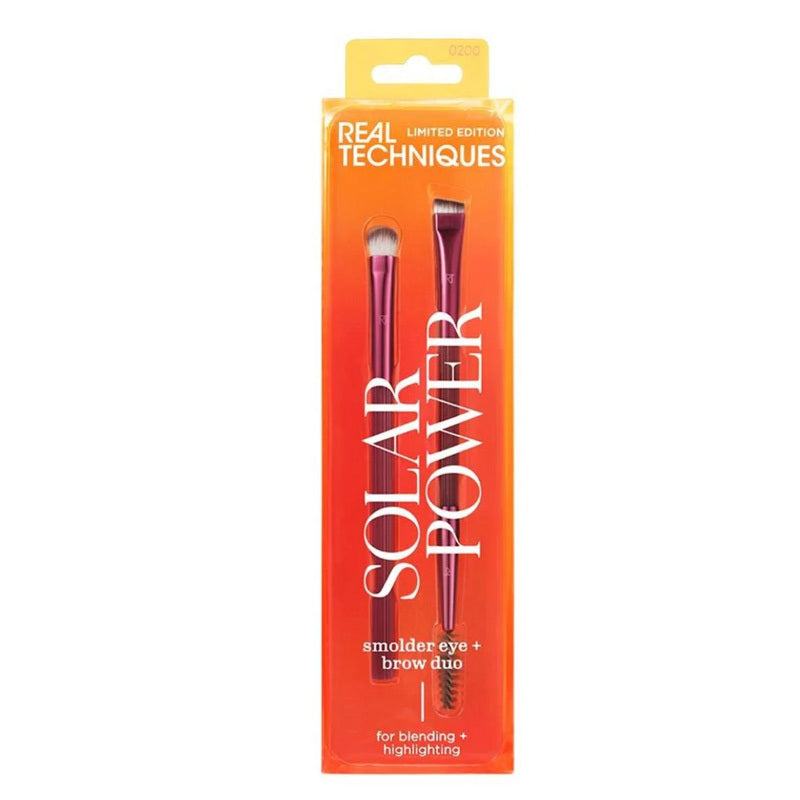 Real Techniques Solar Power Smolder Eye & Brow Brush Set 2pc