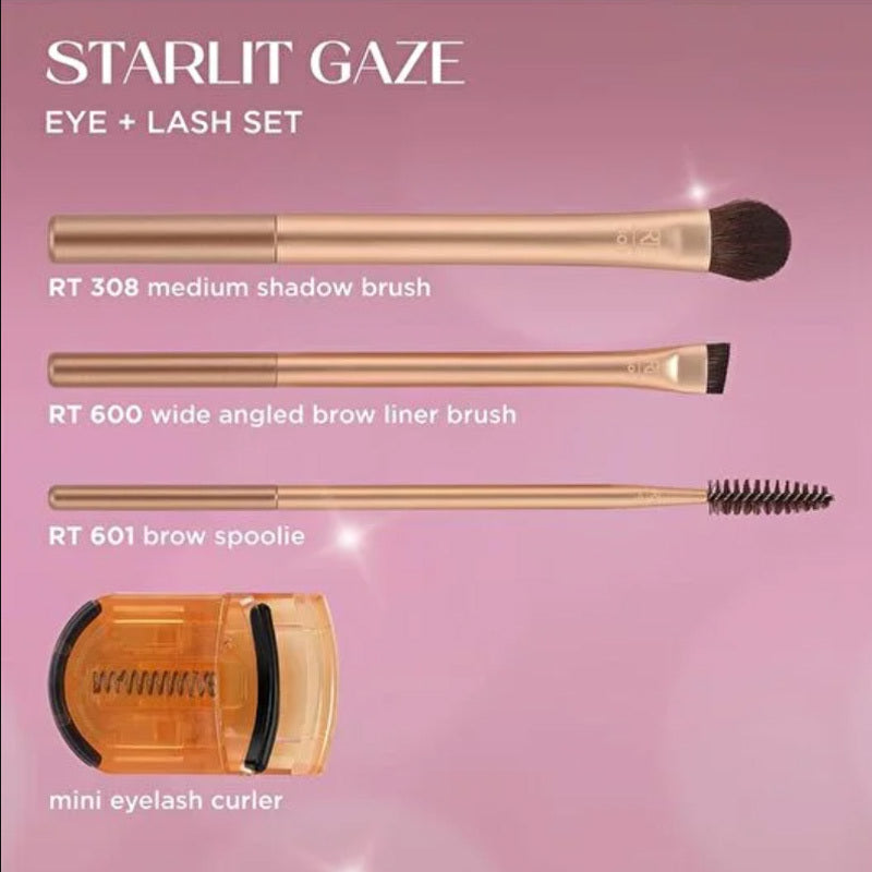 Real Techniques Starlit Gaze Eye and Lash Brush Set 4 Pieces