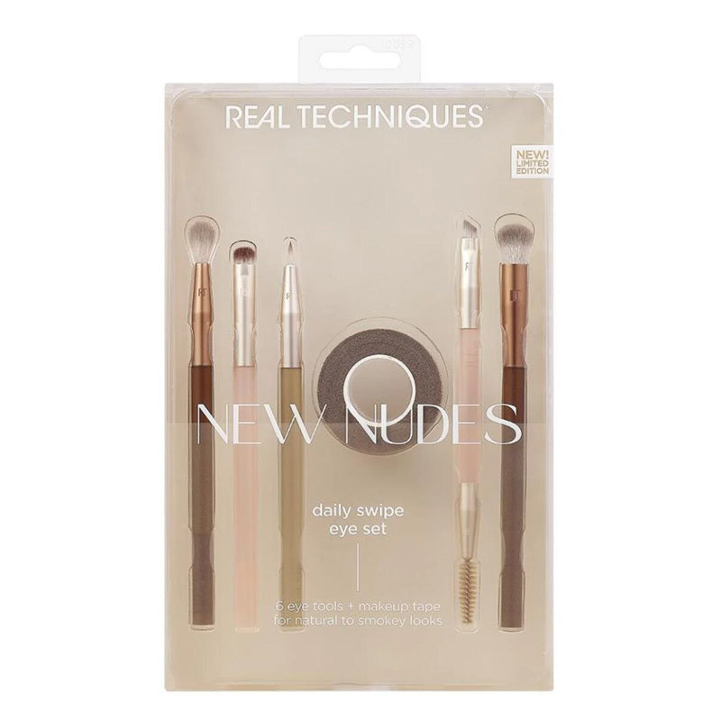 Real Techniques New Nude Daily Swipe Eye Brush Set 7 Pieces