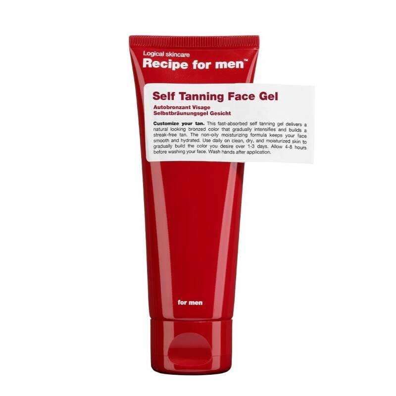 Recipe For Men Self-Tanning Face Gel for Natural Glow 75 ml