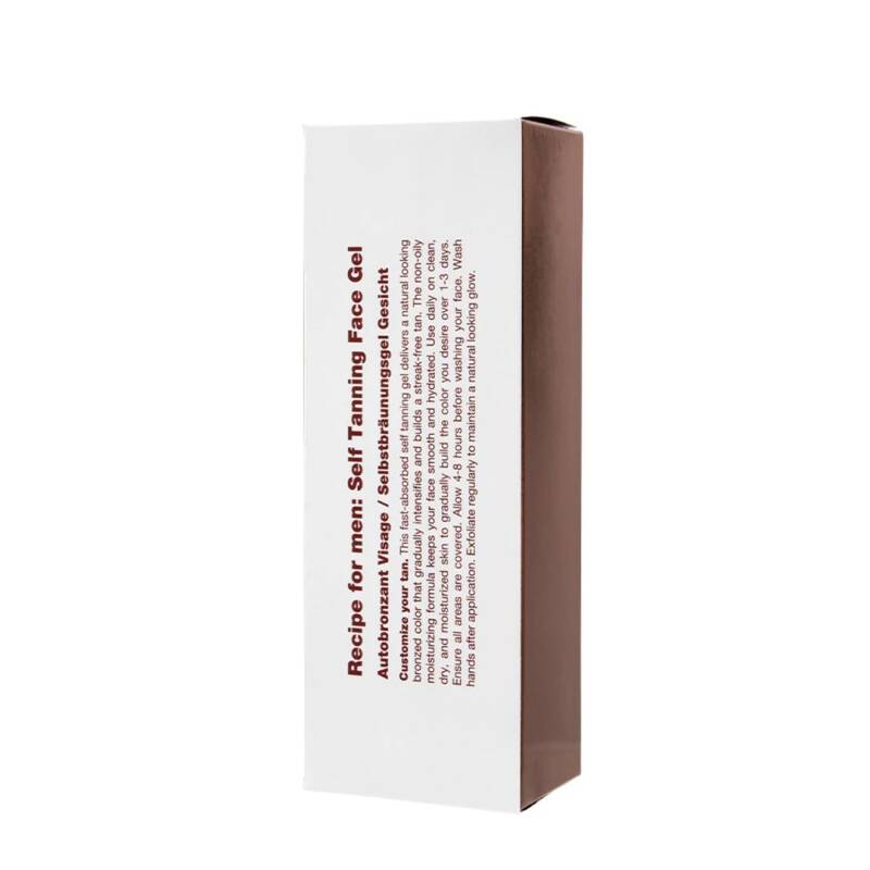 Recipe For Men Self-Tanning Face Gel for Natural Glow 75 ml