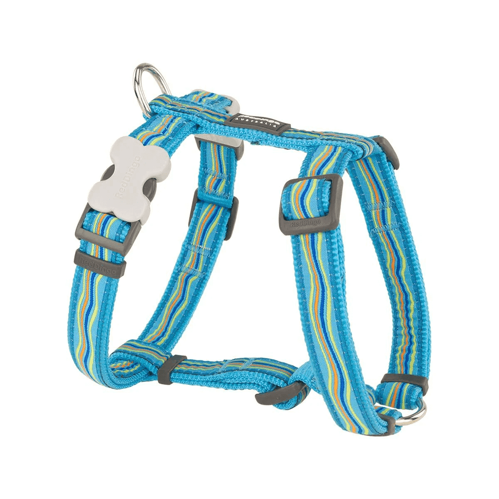 Red Dingo Dreamstream Patterned Dog Harness Turquoise Medium 20mm