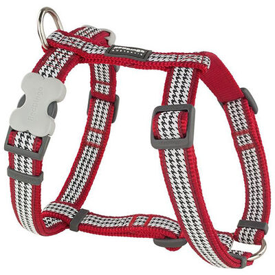 Reddingo Fang It Pattern Red Dog Harness Large 25mm