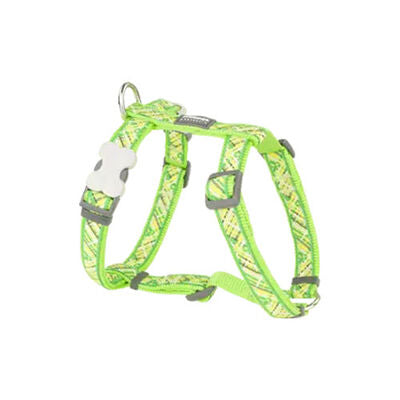 Reddingo Flanno Patterned Lime Dog Harness Large 25mm