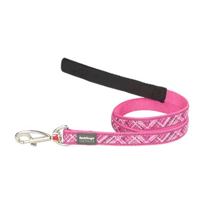 Reddingo Flanno Patterned Pink Dog Leash Medium 20mm x 1.2m