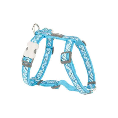 Reddingo Flanno Pattern Turquoise Dog Harness Large 25mm