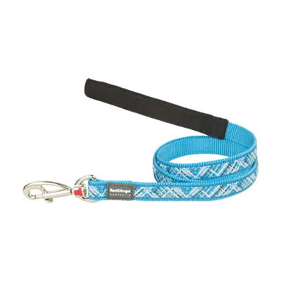 Reddingo Flanno Pattern Turquoise Dog Lead Small 15mm x 1.2m