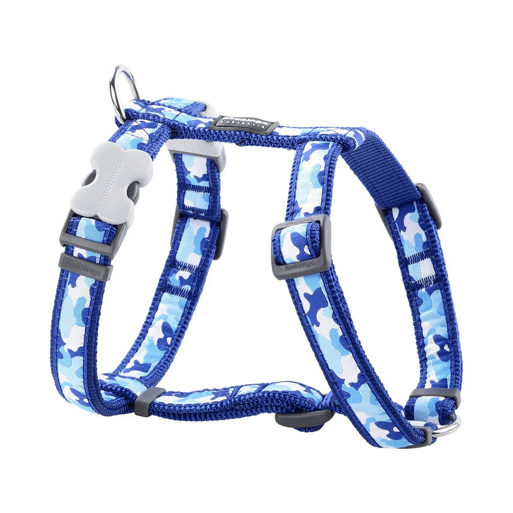Red Dingo Camouflage Dog Harness Navy Blue X-Small 12mm