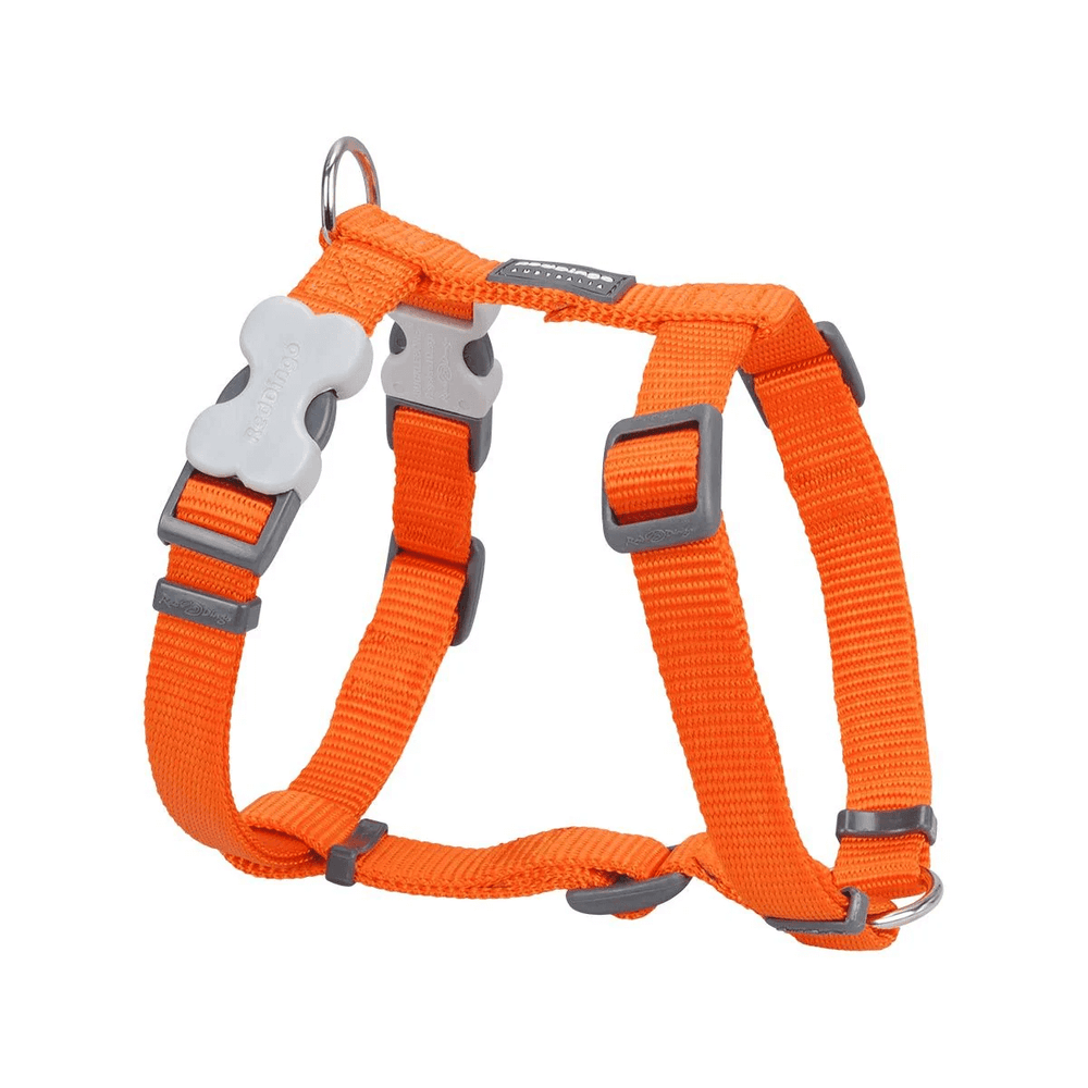 Red Dingo Classic Dog Harness Durable Nylon Small Orange 15mm