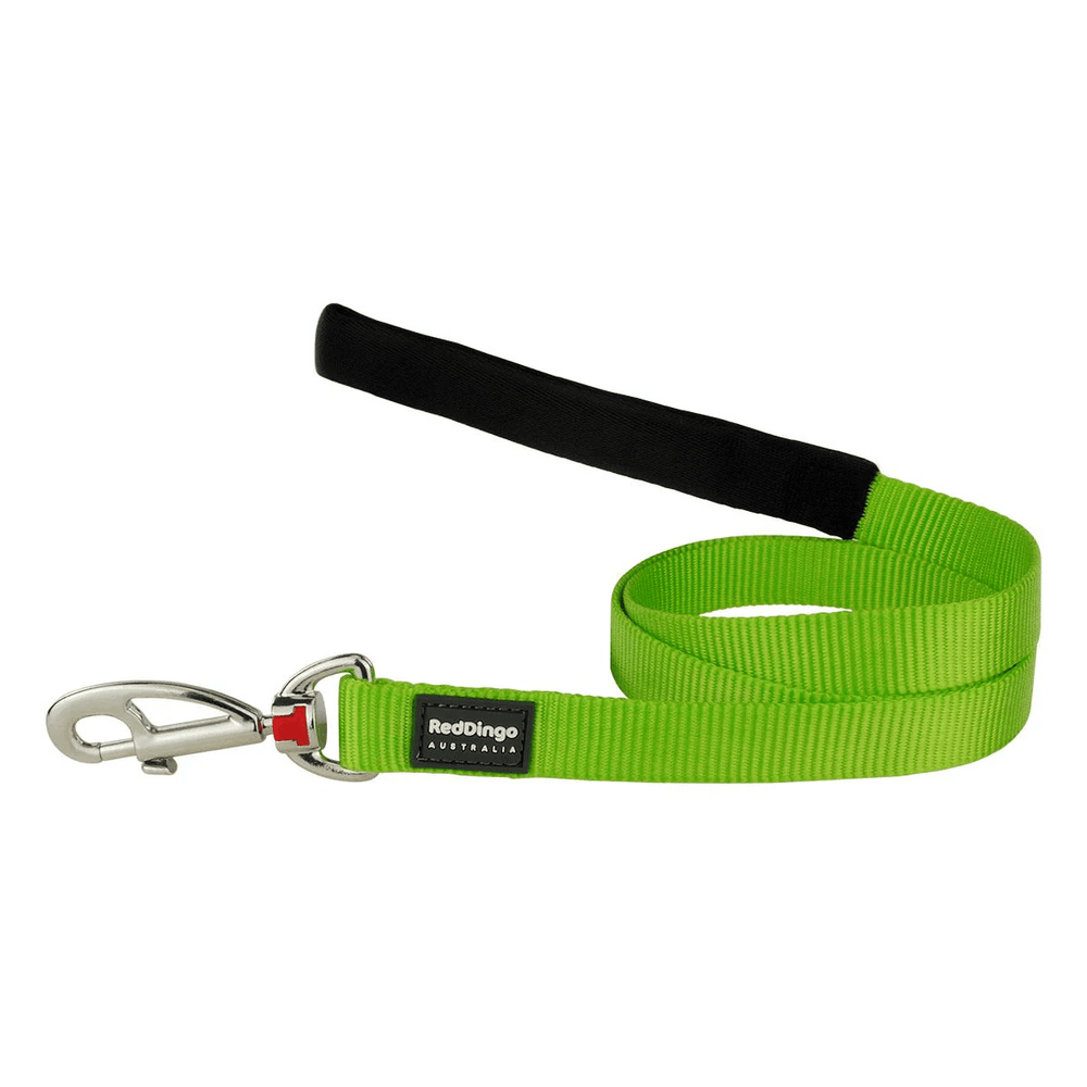 Red Dingo Classic Dog Leash 20mm x 1.2m Medium Lime