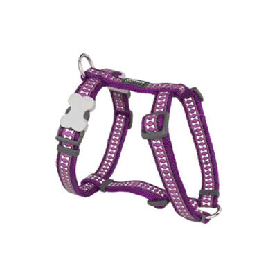 Reddingo Reflective Bone Print Purple Dog Harness Medium 20mm