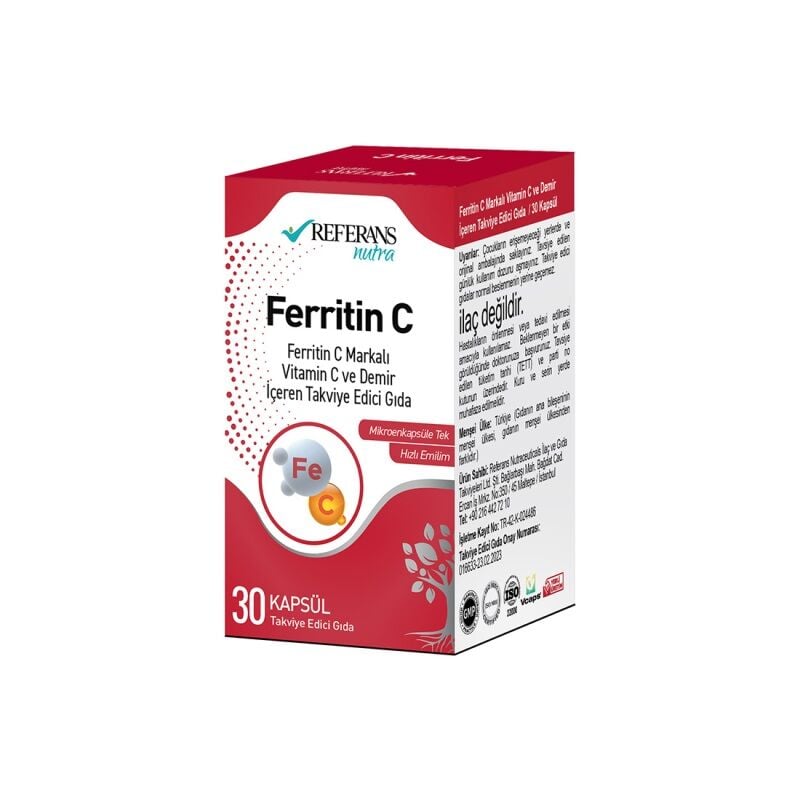 Referans Nutra Ferritin C Iron & Vitamin C Supplement 30 Capsules