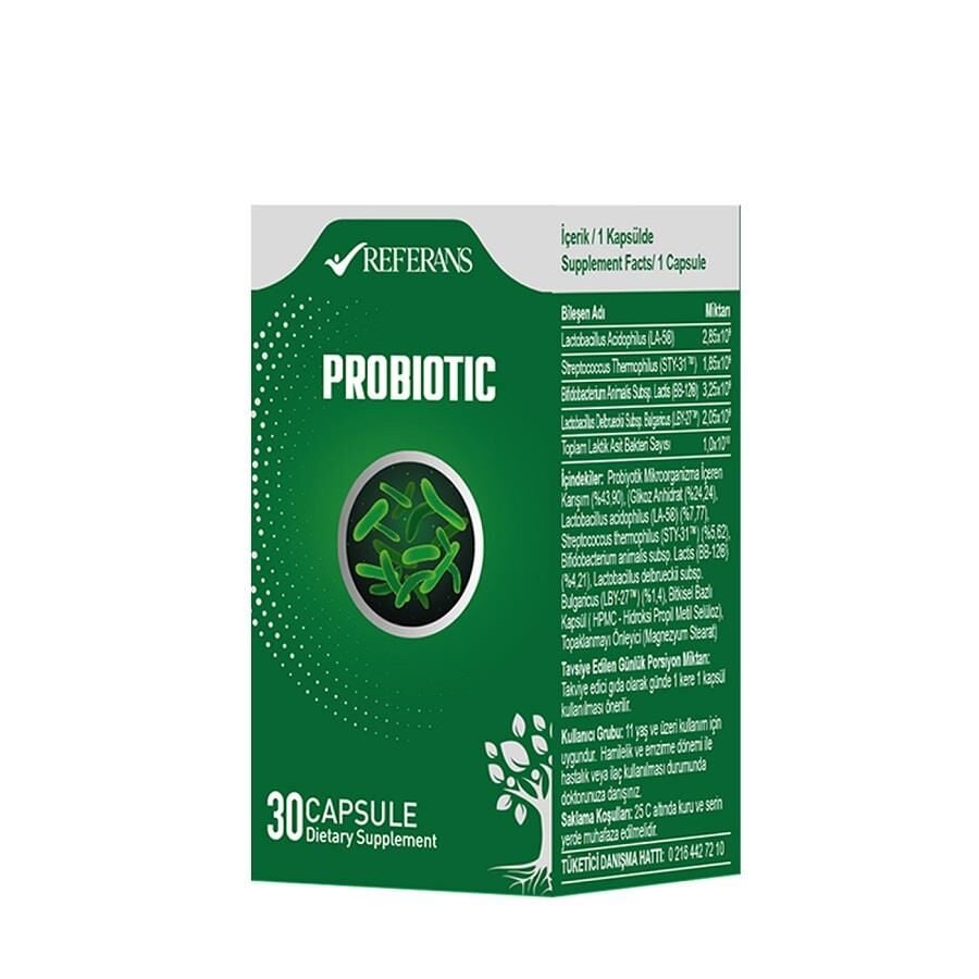 Referans Nutra Probiotic Supplement for Digestive Support 30 Capsules