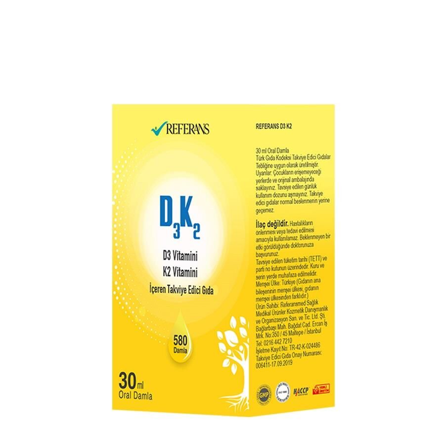 Referans Nutra Vitamin D3K2 Liquid Supplement 30 ml