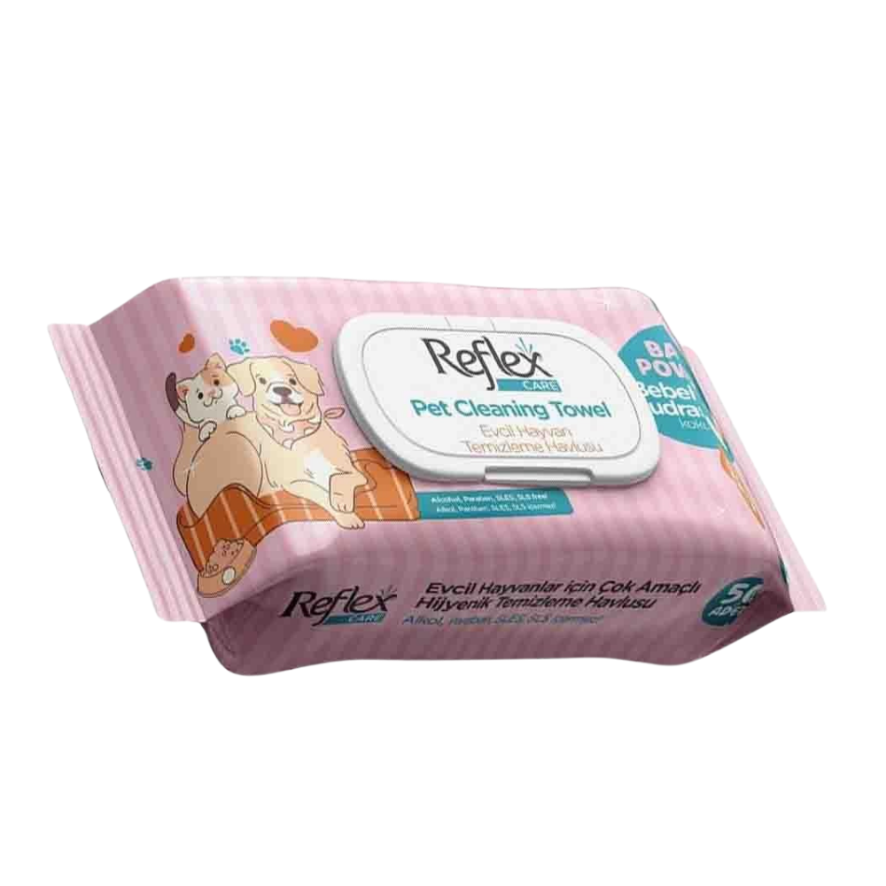Reflex Care Multi-Purpose Pet Hygiene Wipes for Cats & Dogs 50ct