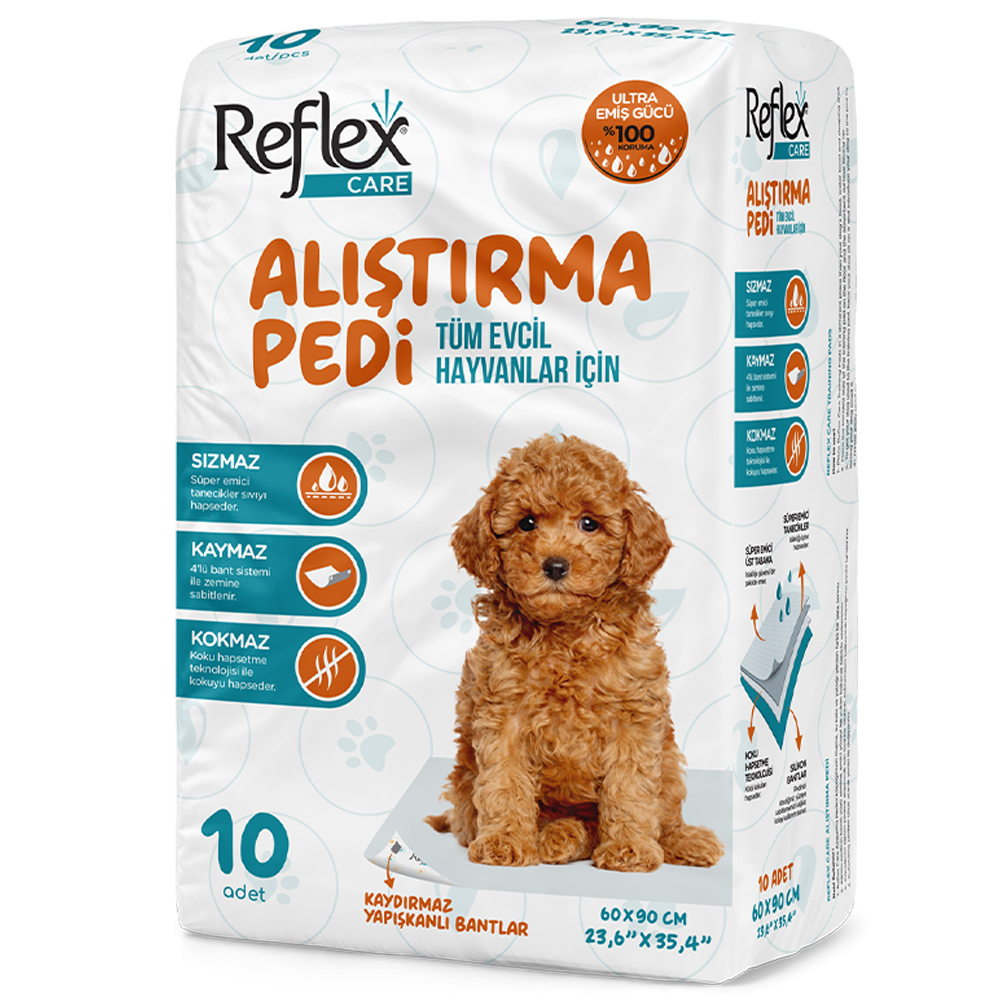 Reflex Care Non-Slip Puppy Training Pads Absorbent 60x90cm 10-Pack
